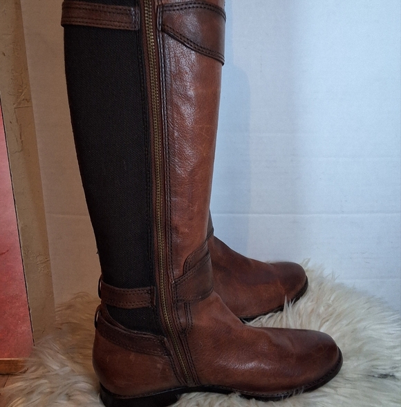 Frye Tall Anna Gore Side Zip Boots 6.5 - Picture 2 of 15